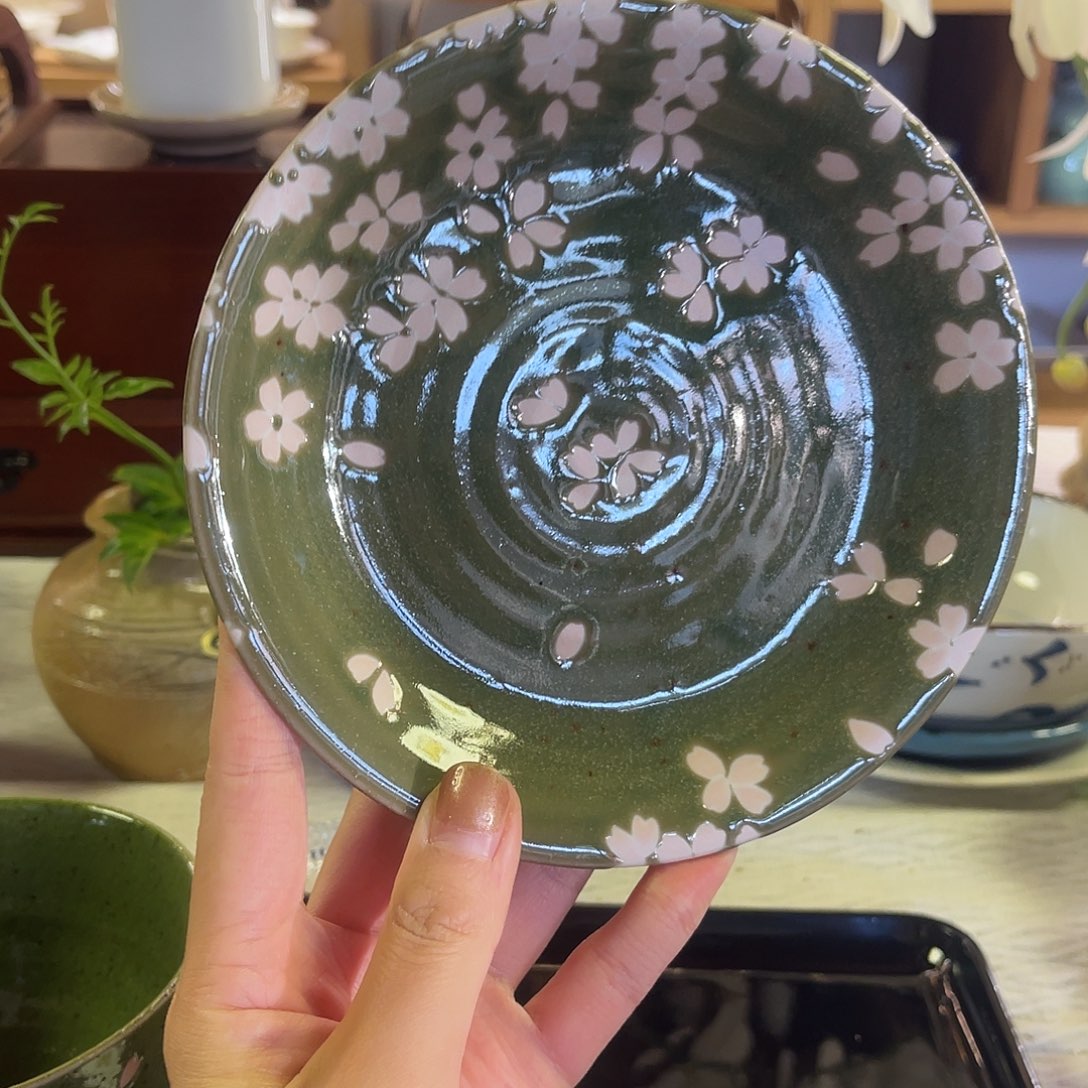 瓷片宇野千代樱花pa盘子11