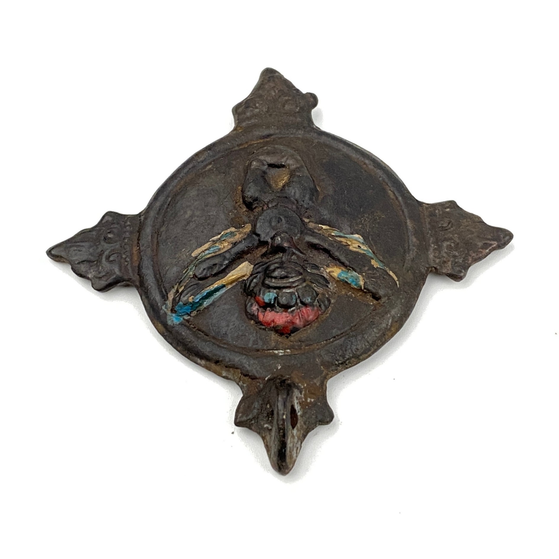 ZBM19世纪/20世纪前期彩绘宝杵大鹏鸟九宫牌79mm56gZBM251225013