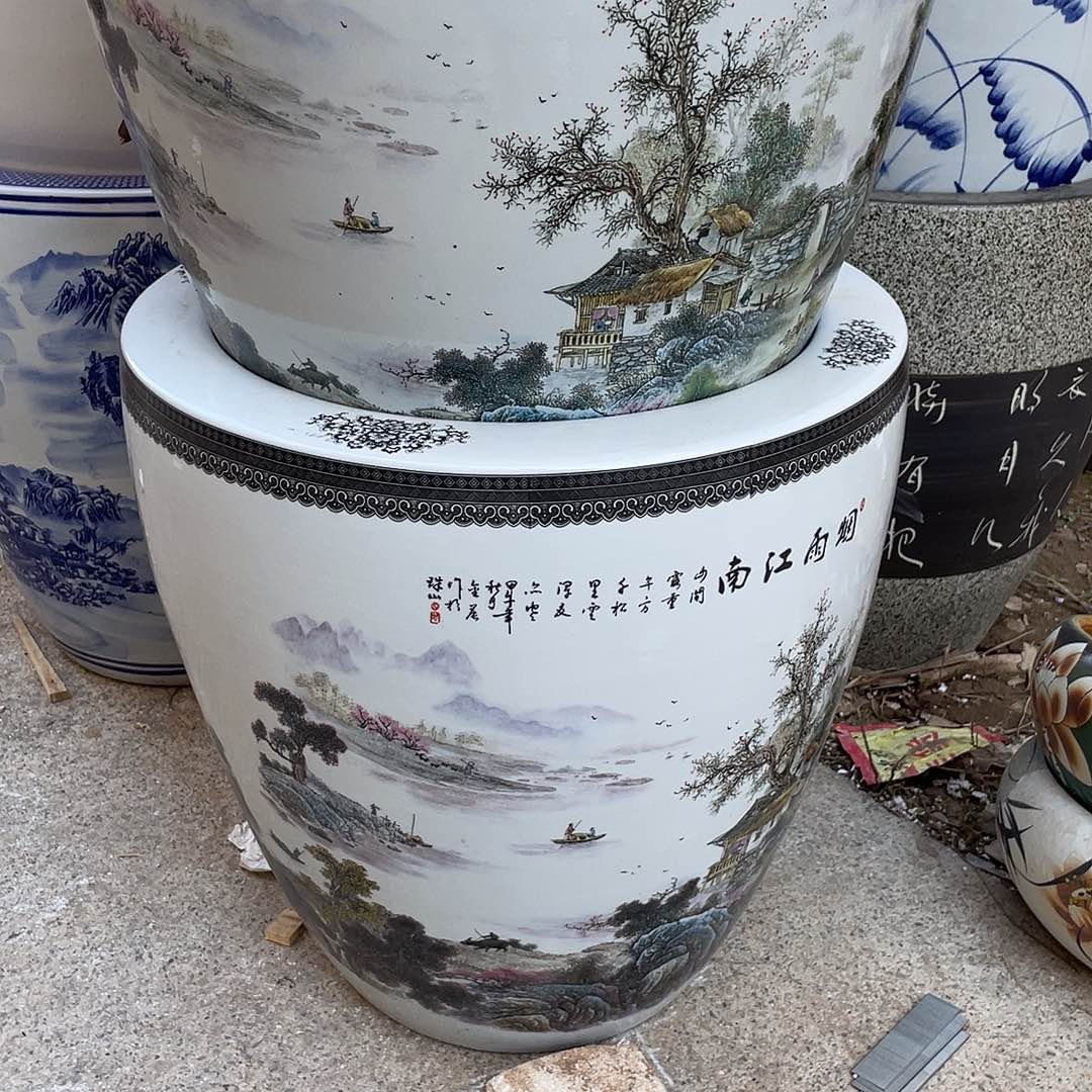 景德镇陶瓷鱼缸景德镇陶瓷鱼缸