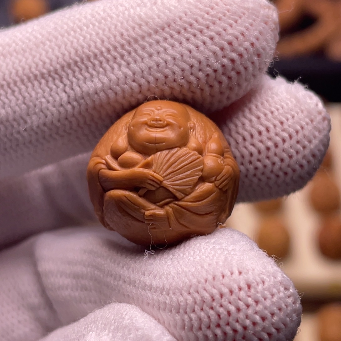 猴头核桃吊坠弥勒佛18.5