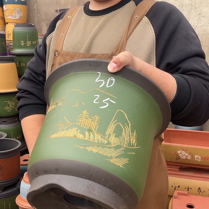 紫砂紫砂花盆盆栽