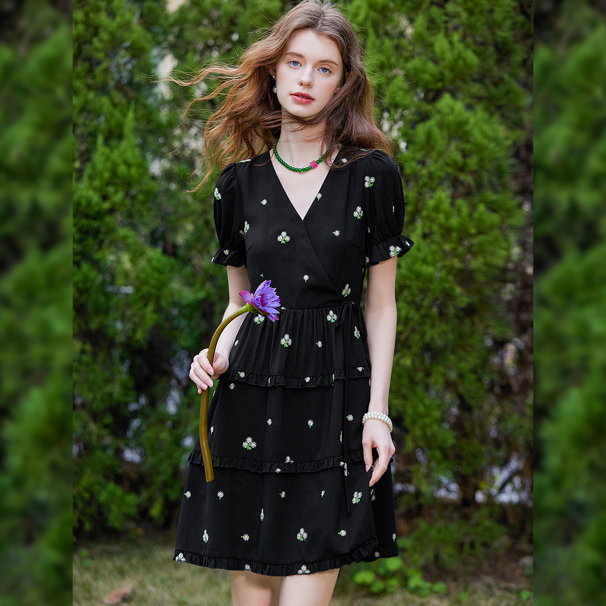 【小铃铛】白鹿语气质时尚套头修身短款连衣裙WYU20109