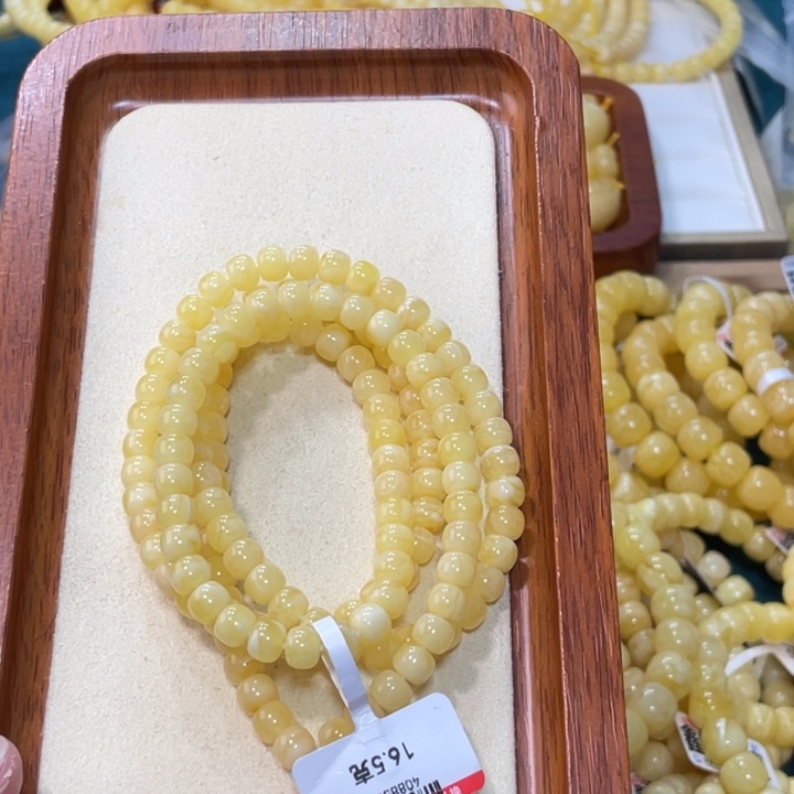 蜜蜡手链未镶嵌w****e蜜蜡