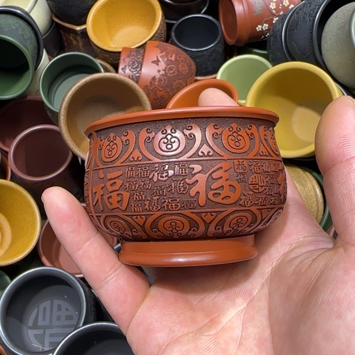 茶杯绿泥全手工制作工艺