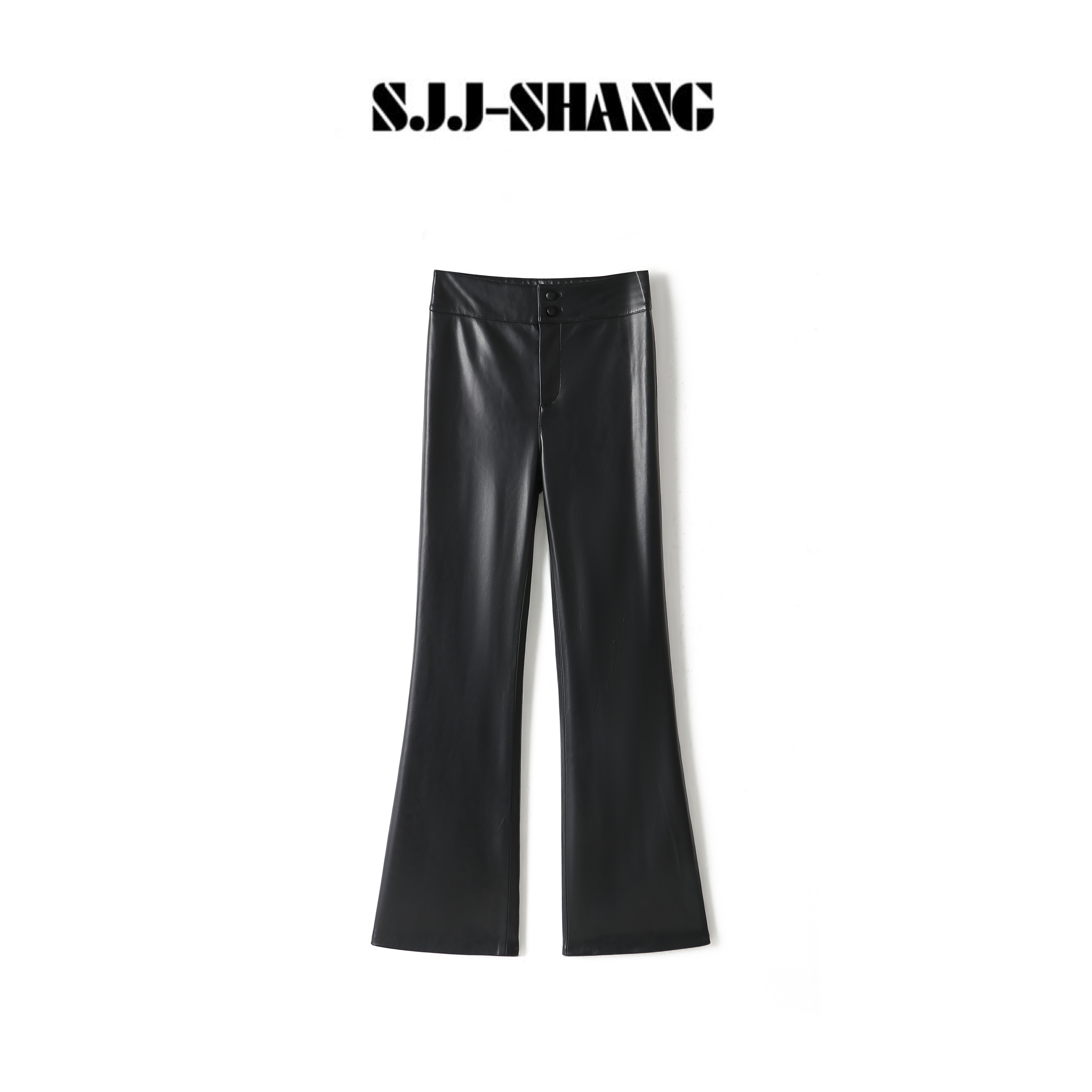 SJJ-SHANG【肯豆小黑裤】重磅高精密缝制哑光蛋白皮皮裤q136483p