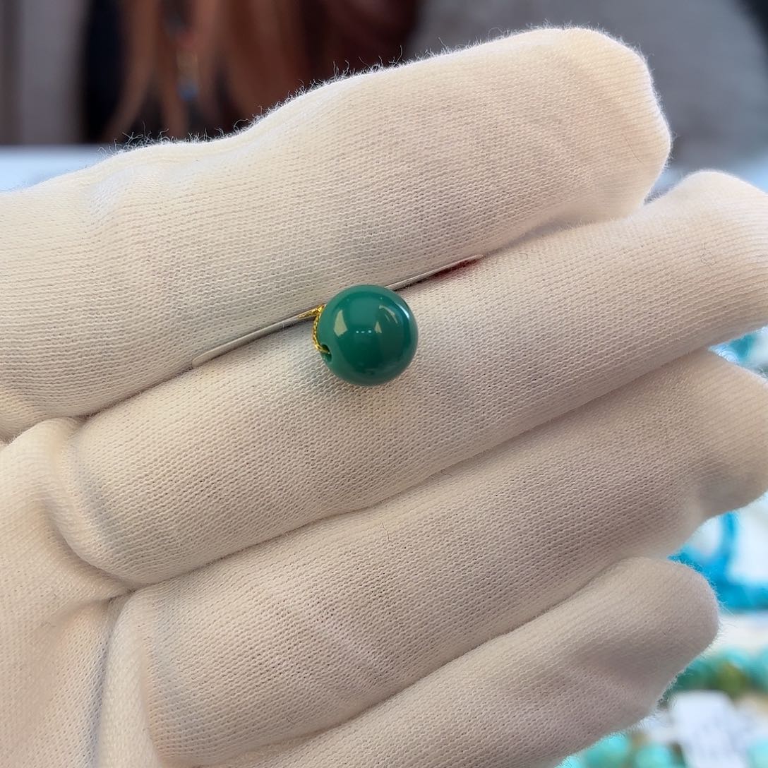 不***我绿松石未镶嵌挂件9.2mm