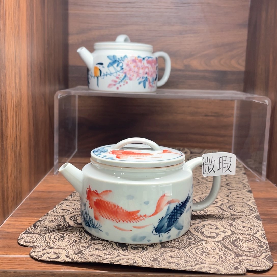 微瑕釉下彩纯手绘