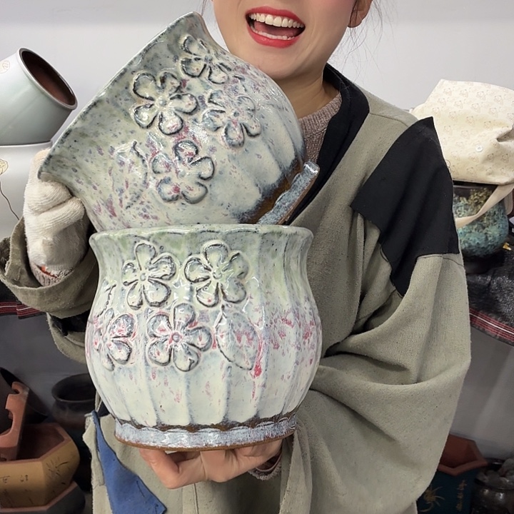 20×18 -粗陶花盆有孔-买买买