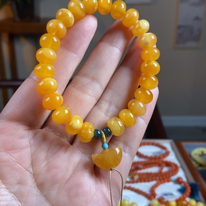 琥珀手链未镶嵌蜜蜡手串10