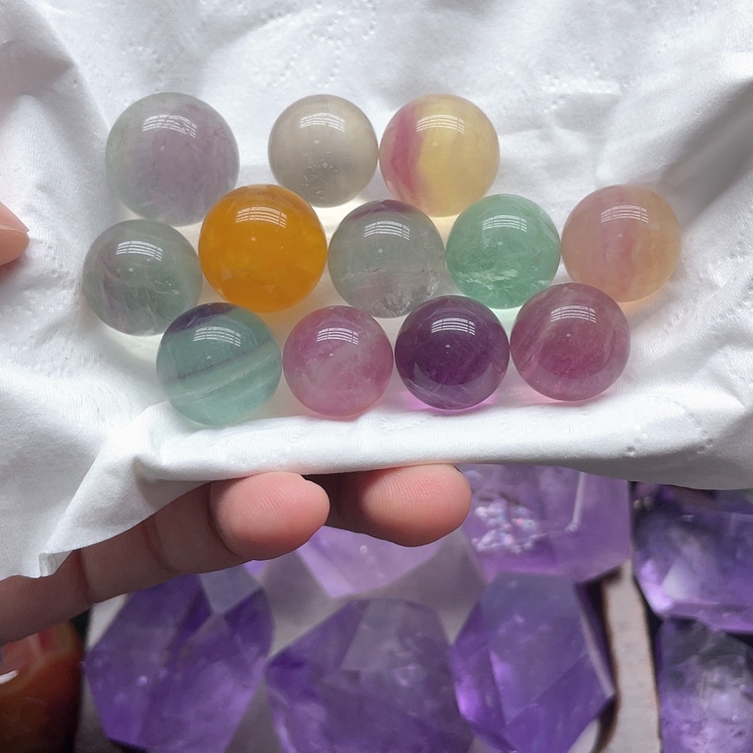 水晶珠宝半成品未镶嵌46（莹石球）