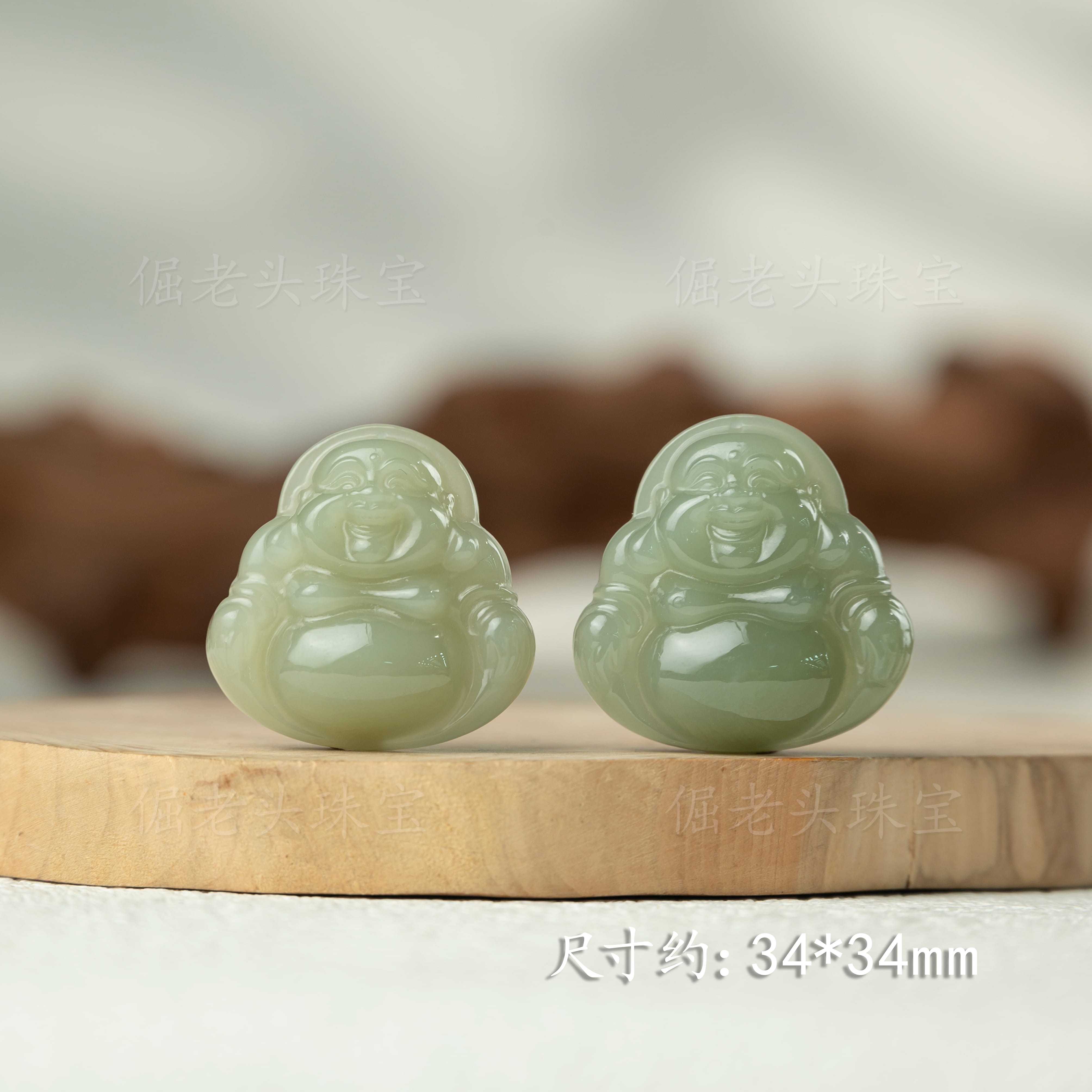 【倔老头工厂】和田玉佛公吊坠尺寸约35mm配绳多样性发一