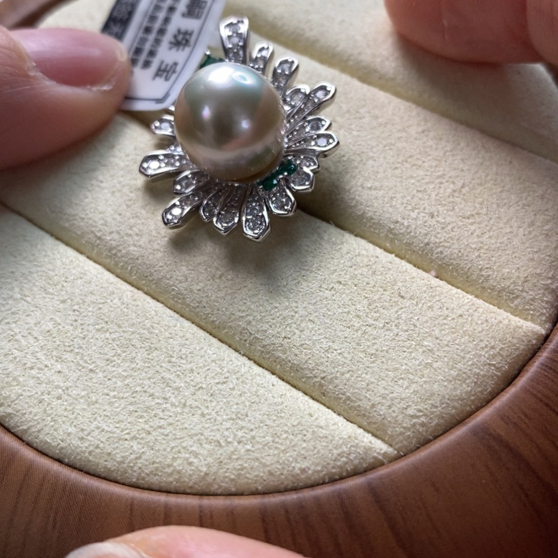 海水珍珠颈饰银S925镶嵌