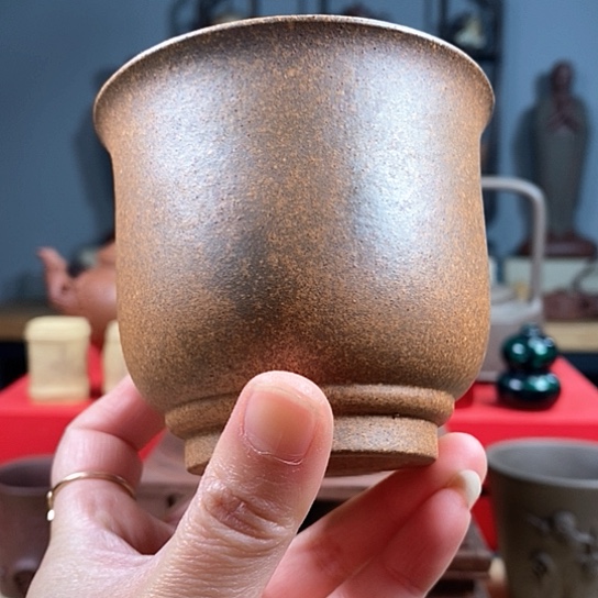 紫砂茶杯柴烧大杯