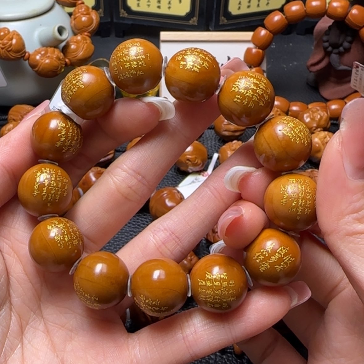 【闪购商品】橄榄核吊坠光珠心经