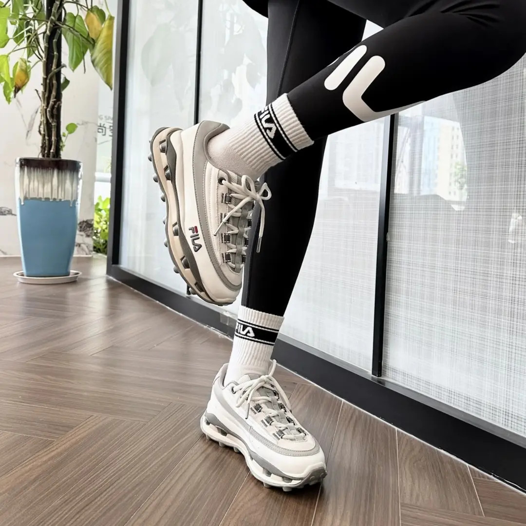 Fila/斐乐【KM叠叠鞋2S】限定情侣款复古潮流运动跑鞋F12W611125F/M