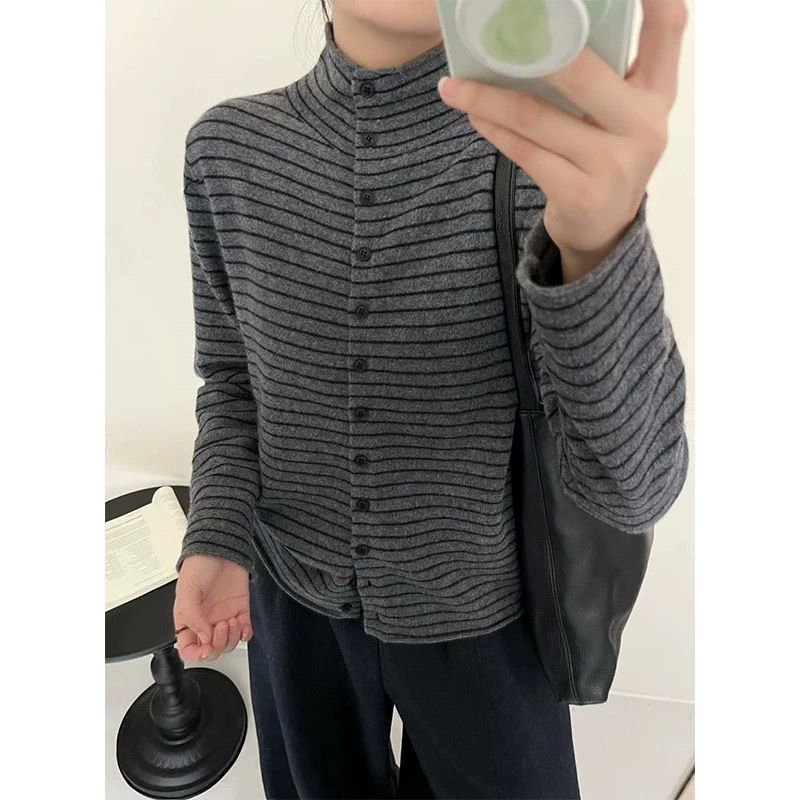 /DANDAN/ 预言~ 100羊毛条纹套头毛衣~326