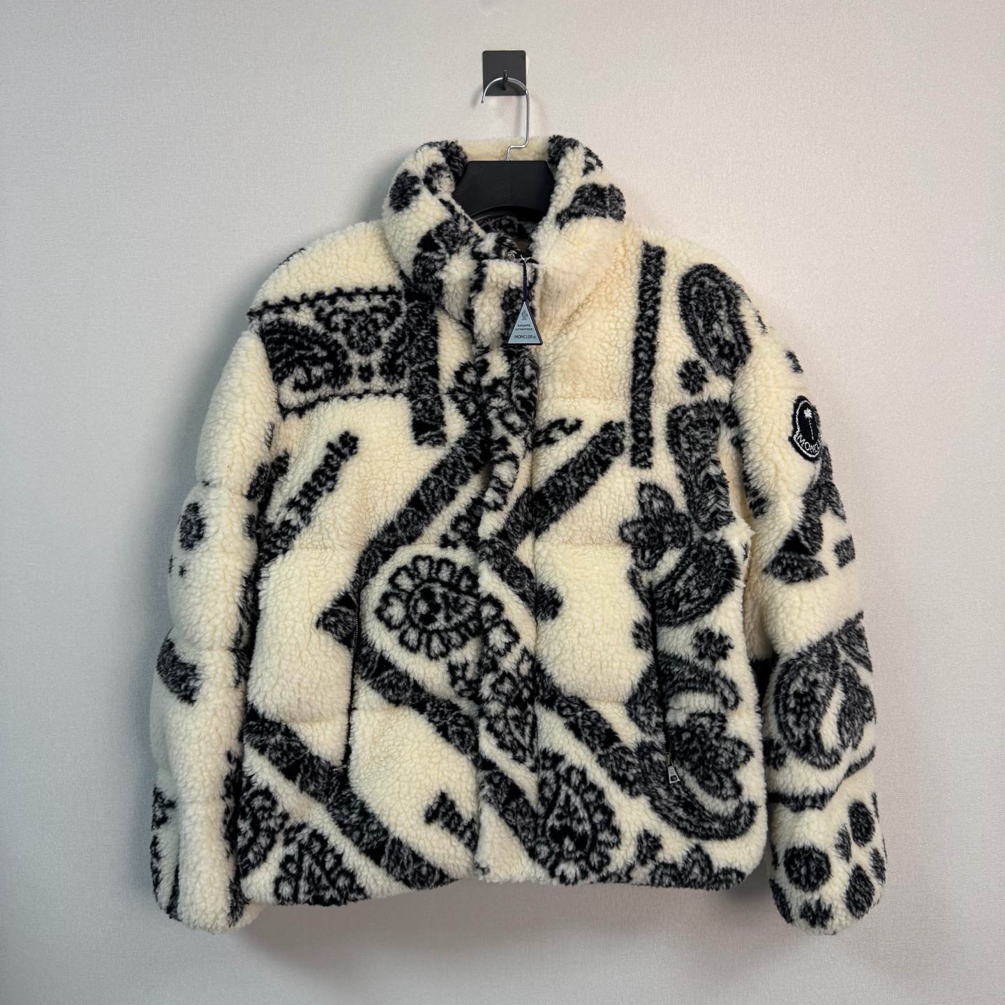 未使用 MONCLER PALM ANGELS联名绒提花羽绒服/2码/带吊/价16000