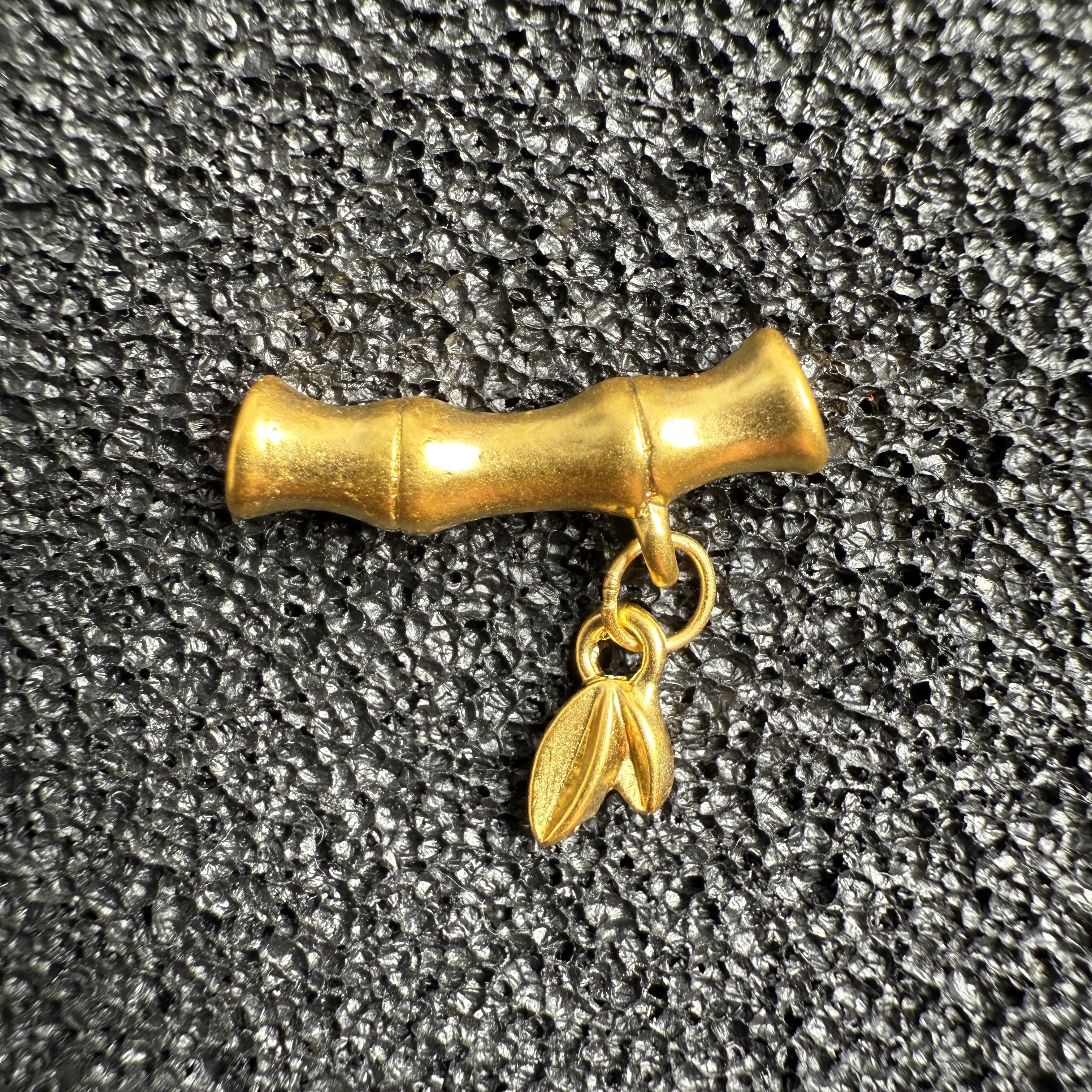 足金999素金竹节竹叶CC00600