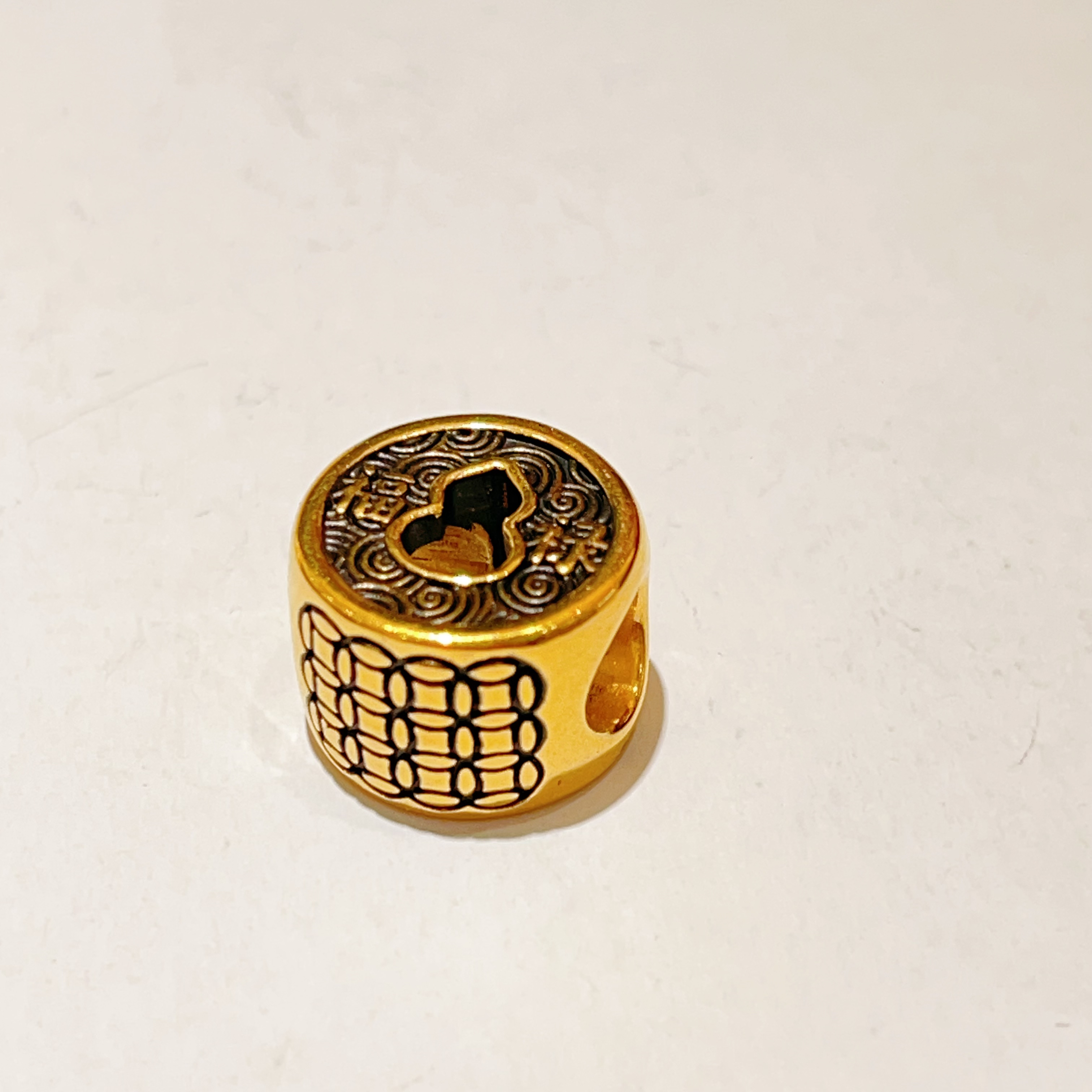 618福利款！黑金足金葫芦转运珠 路路通#炫酷黑金