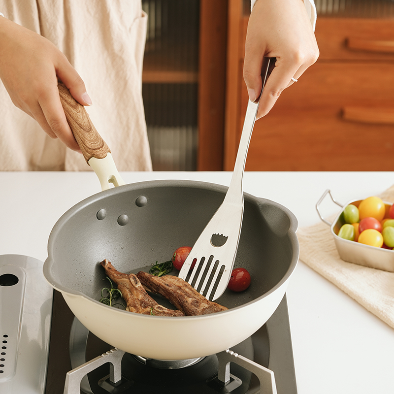 肆月侧影不锈钢锅铲厨具炒菜铲家用煎牛排一体成型烙饼多功能铲子
