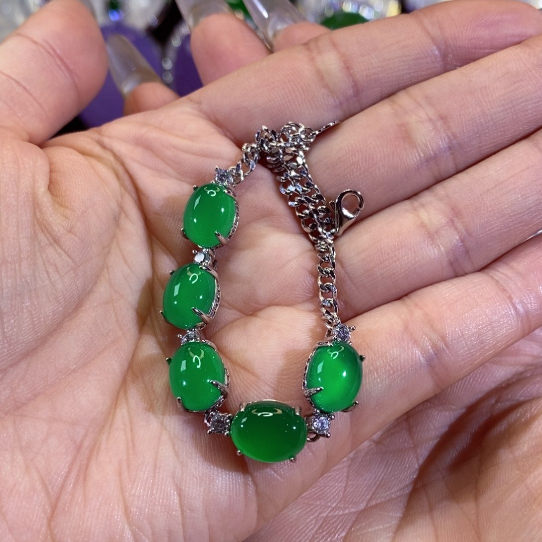 玛瑙/玉髓颈饰银S925镶嵌