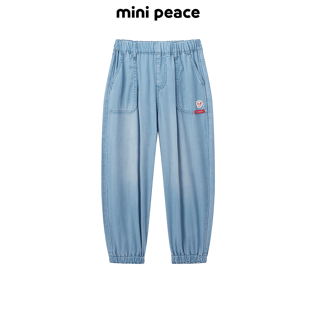 【专柜同款】MINIPEACE×史努比联名女童裤子夏季夏儿童牛仔裤薄款