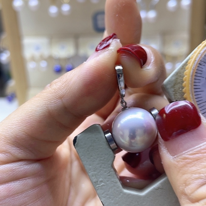 淡水珍珠银S925镶嵌颈饰