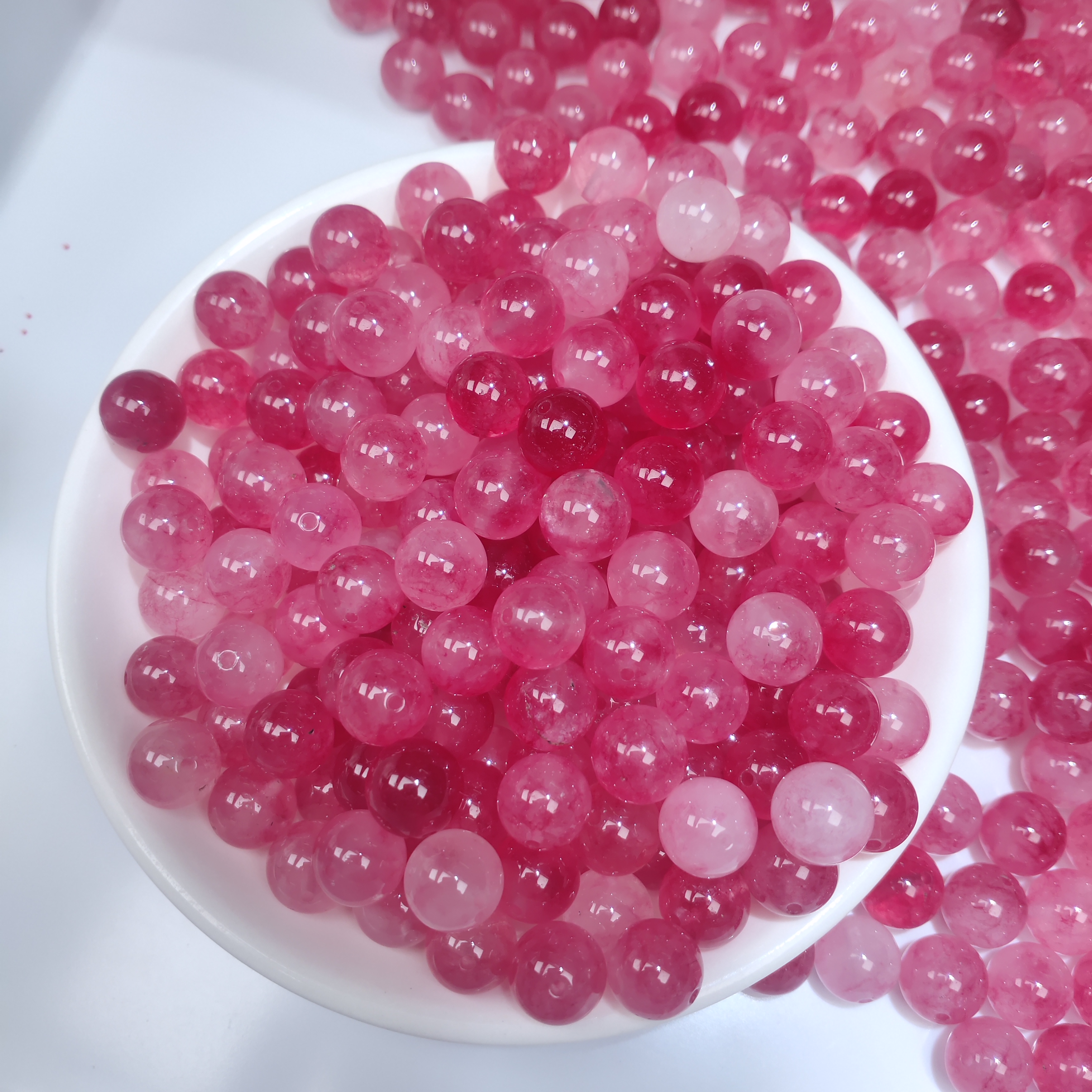 【散珠批发】w1651粉碧10mm*10颗