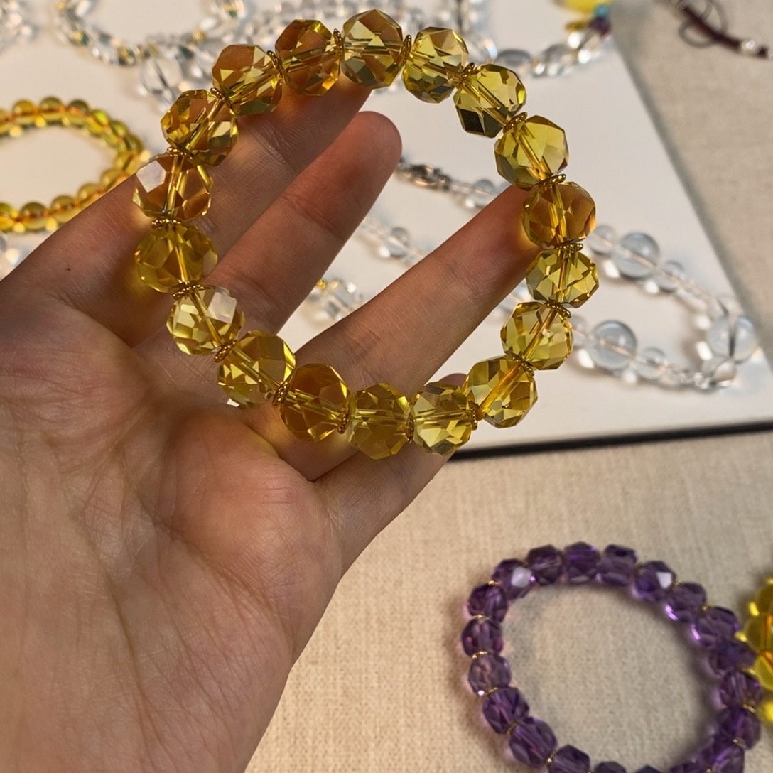 水晶手串未镶嵌手串黄水老矿