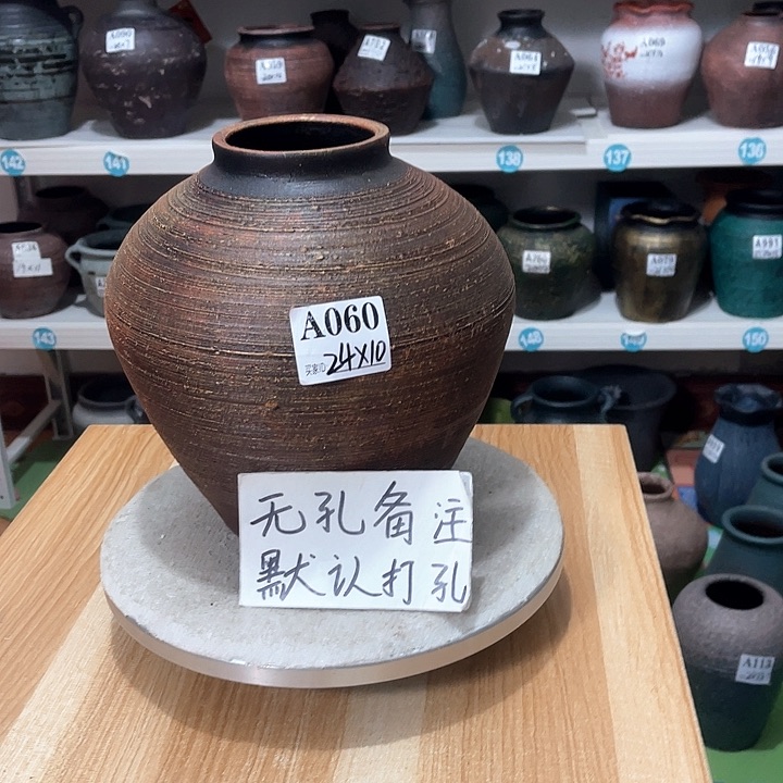 红陶手工制作工艺花盆