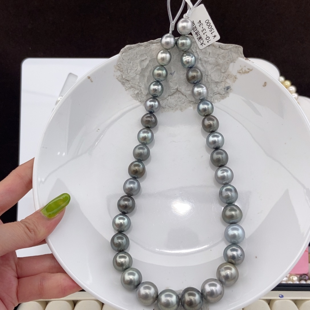 海水珍珠合金项链10-13/34颗 特价拍下不退不换