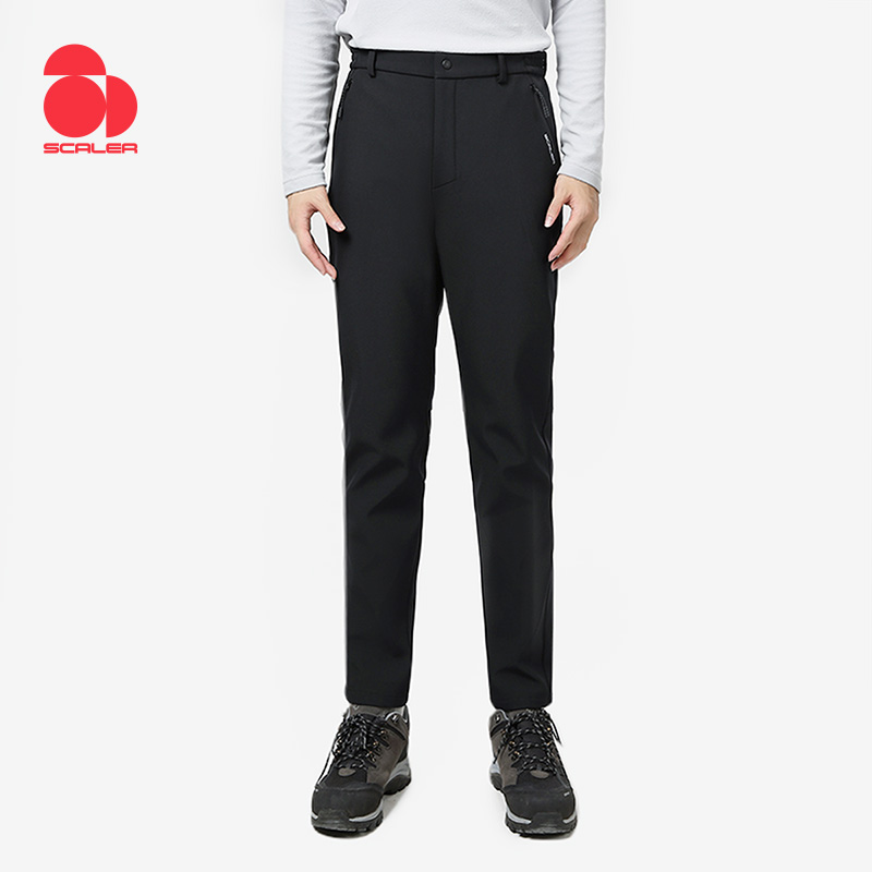SCALER/思凯乐户外软壳男女秋冬防泼水加厚保暖防风长裤F3912512