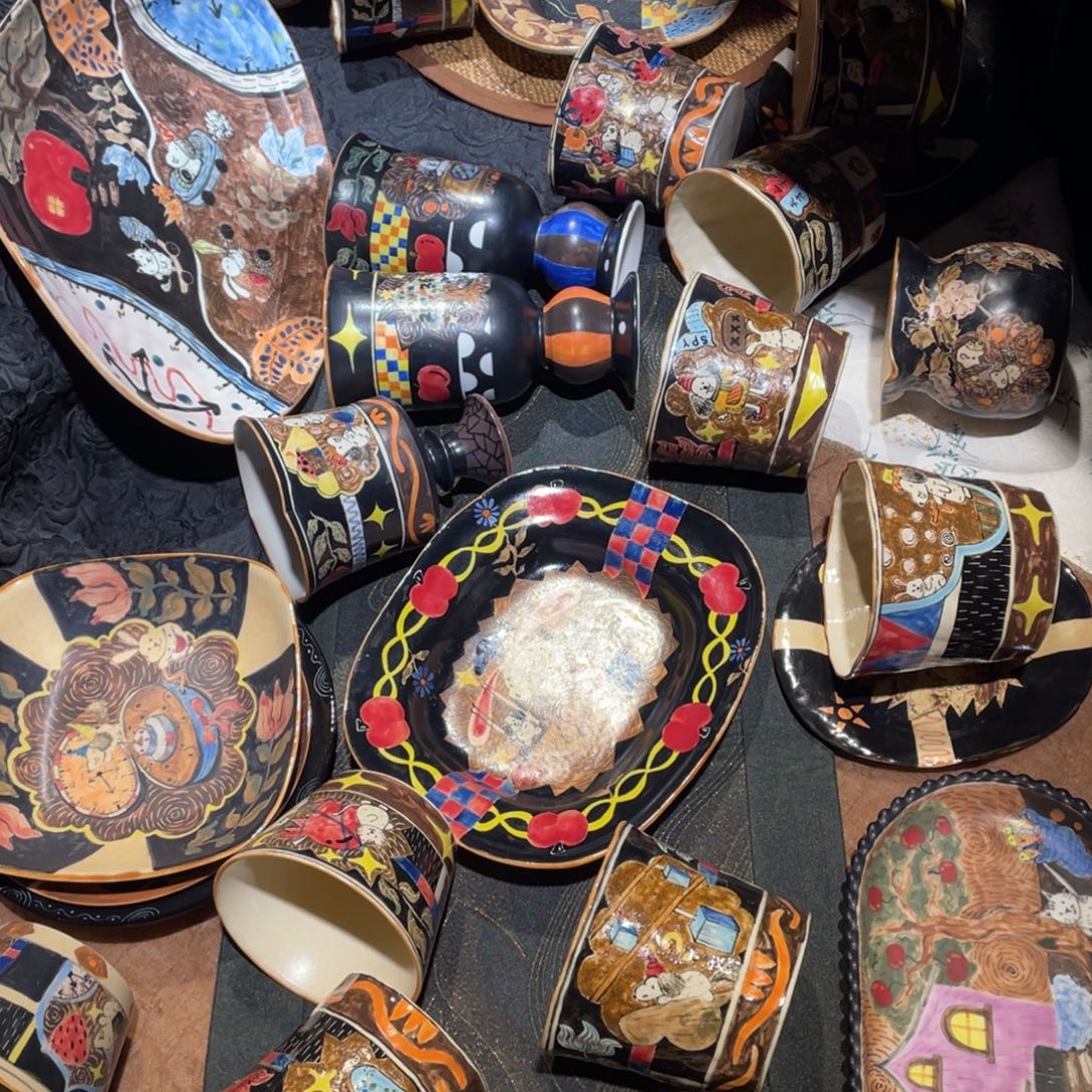 景德镇集市摊位红