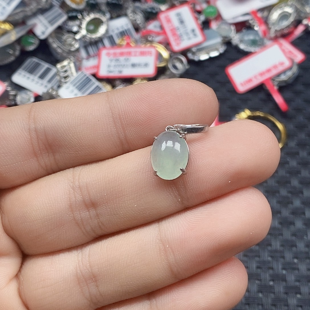翡翠银S925镶嵌戒指