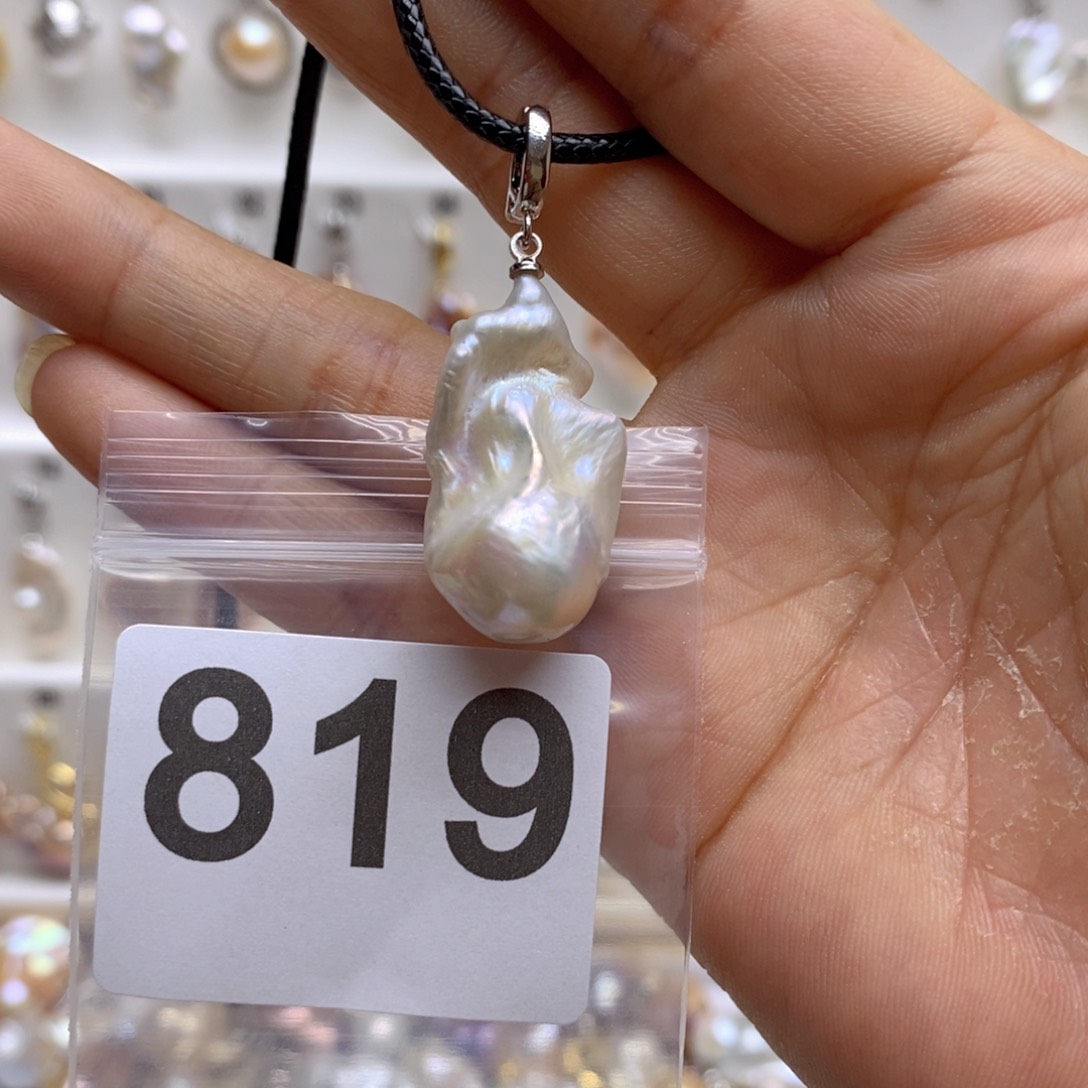 淡水珍珠颈饰银S925镶嵌819