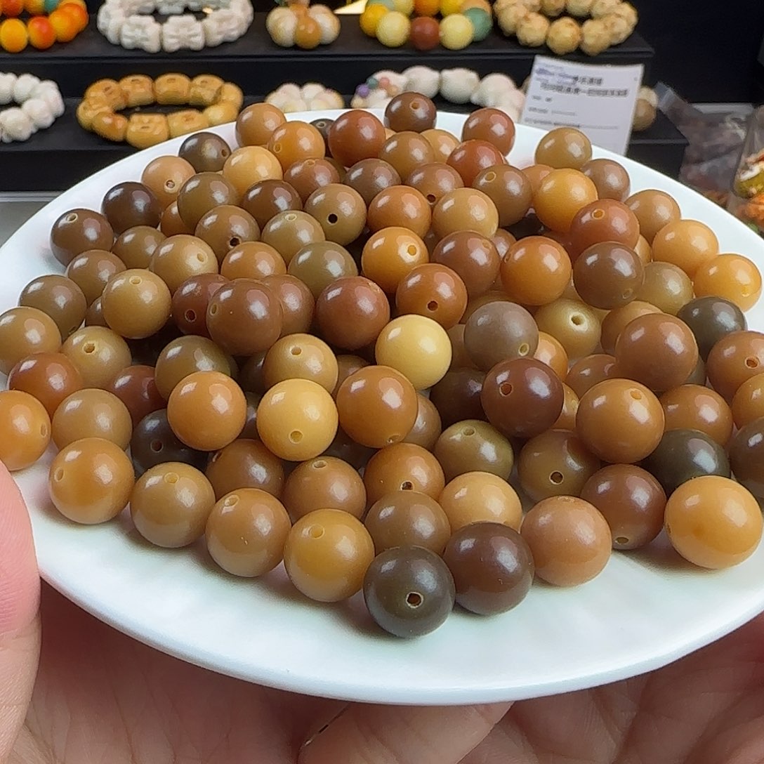 菩提根/象牙果吊坠卡12干磨风化老料100卡牌➕100颗