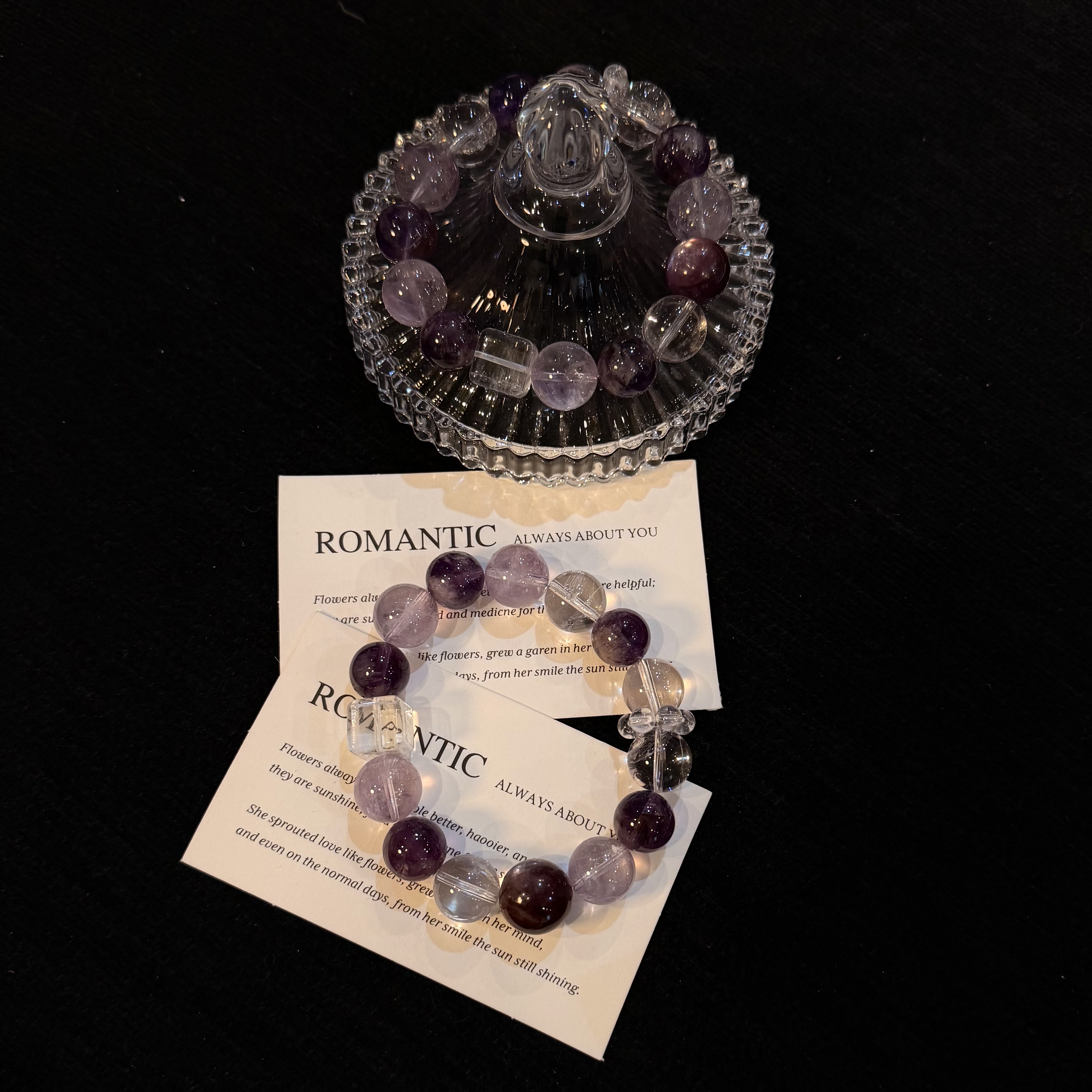 「YIMIMI」天然水晶 紫色系多宝手链x3591 多样性发货