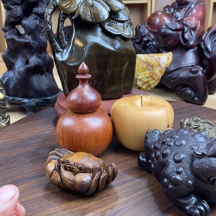 明***性端景台紫檀木类荔枝手把5655352555