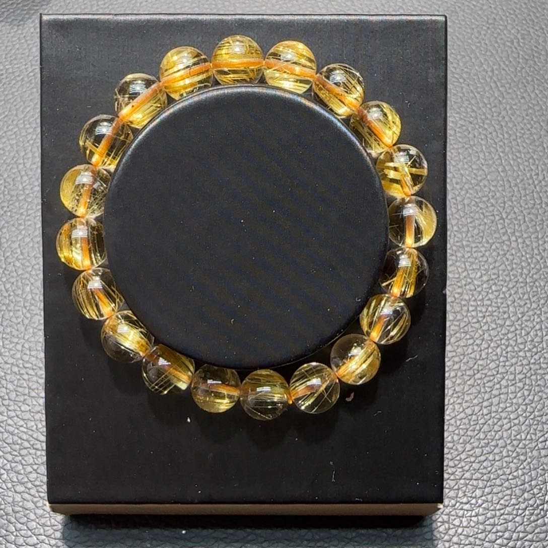 发晶手串未镶嵌天然巴西矿钛晶顺发手串