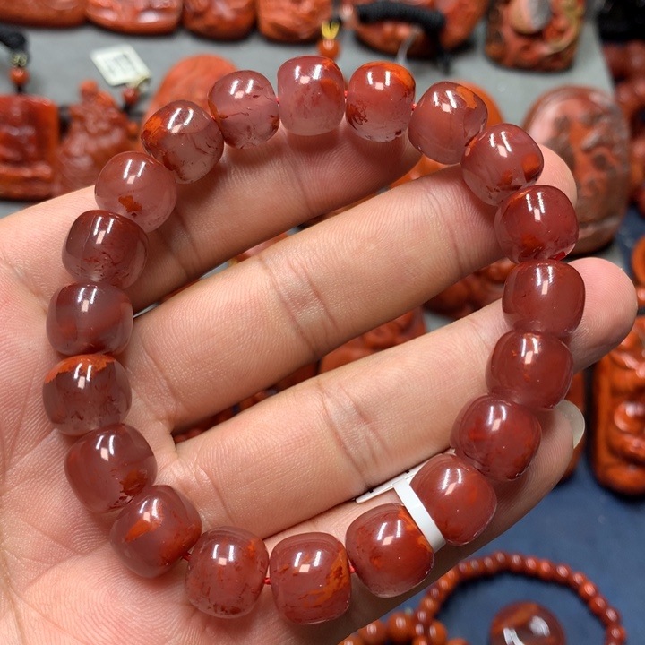 未镶嵌手串南红玛瑙12m m