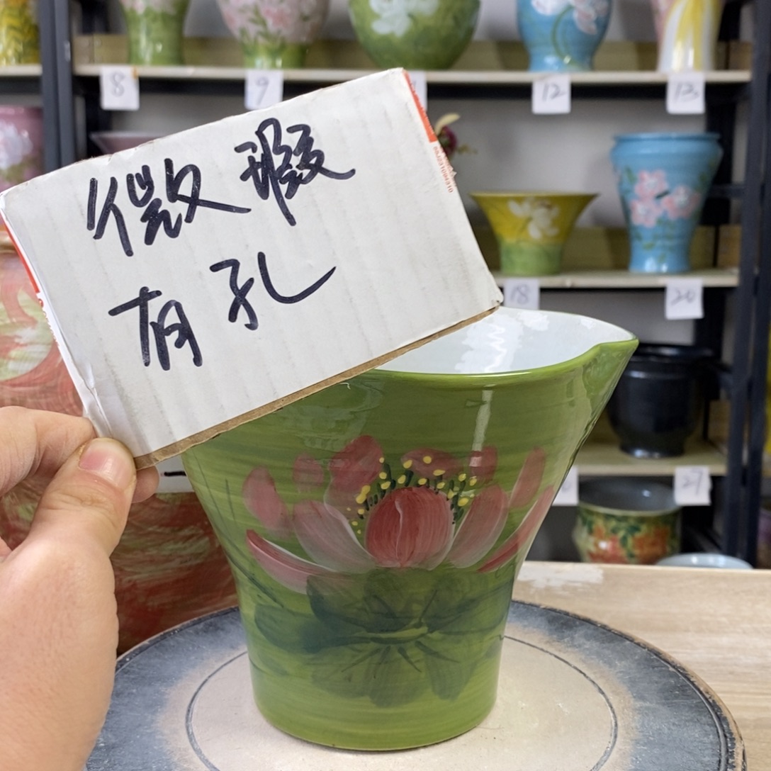 景德镇手工手绘陶瓷花盆