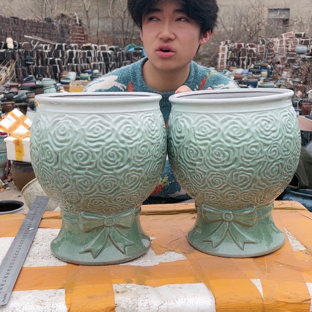 红陶宜兴紫砂花盆