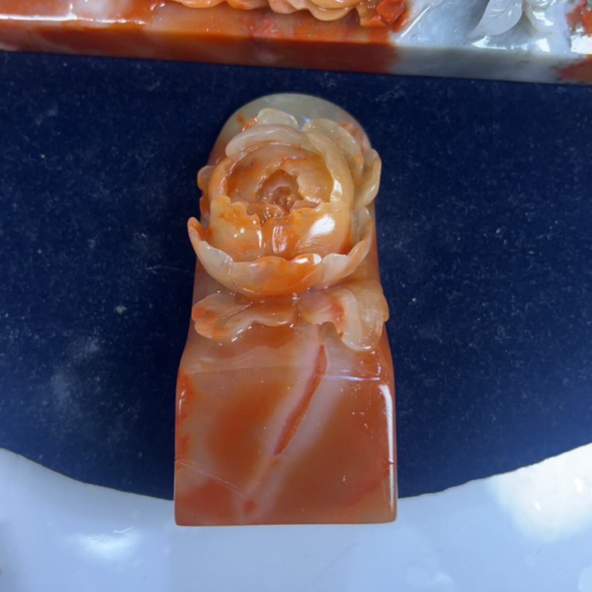 寿山石精品印章牡丹