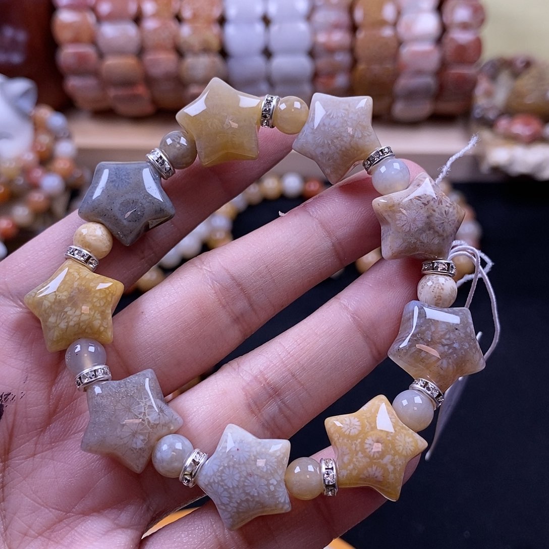 硅化珊瑚（珊瑚玉）手牌未镶嵌98
