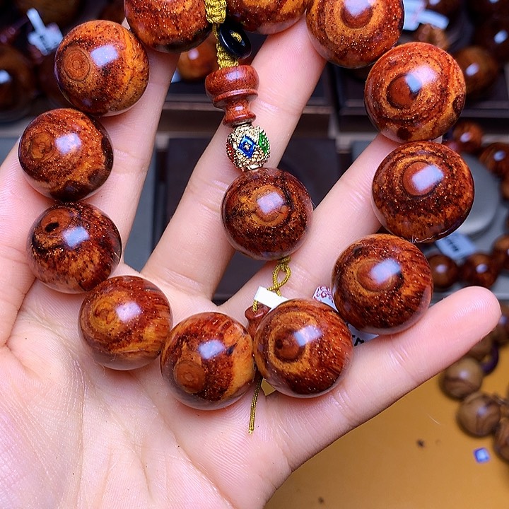 花梨木类手串/手链黄花梨风化料老挝花梨土埋料2.0