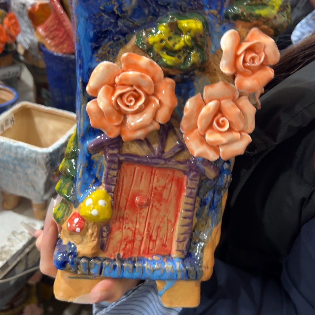 满20发秒退拉黑多肉花盆