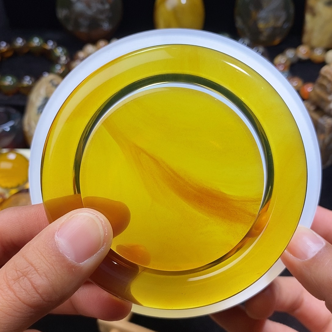 琥珀颈饰未镶嵌59圈口一套