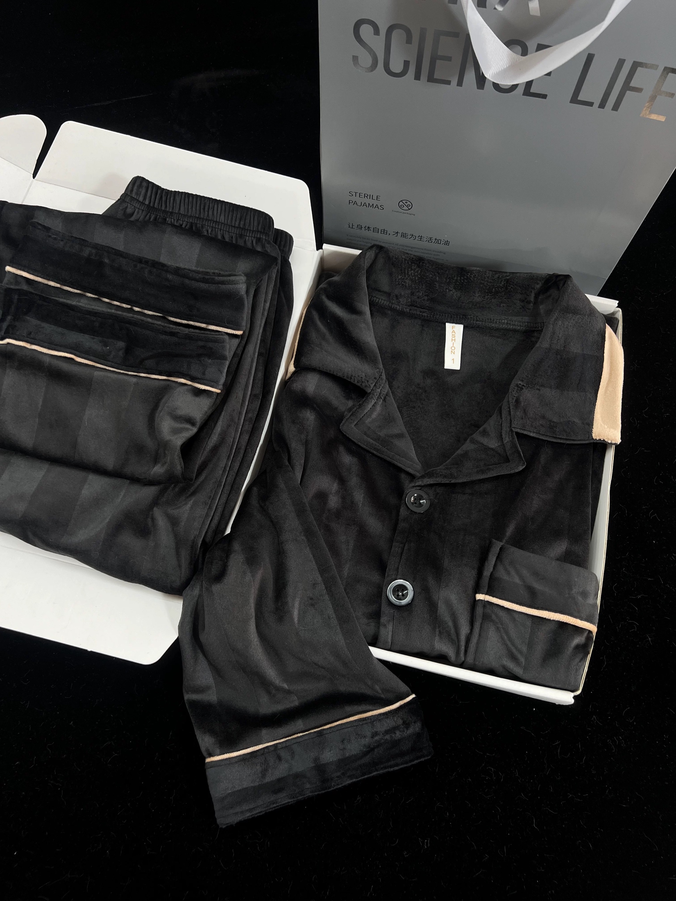 【经典条纹】海岛绒睡衣男款秋冬季加厚加绒高级保暖秋天家居服套装