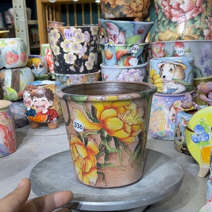 红陶景德镇艺术手绘作品