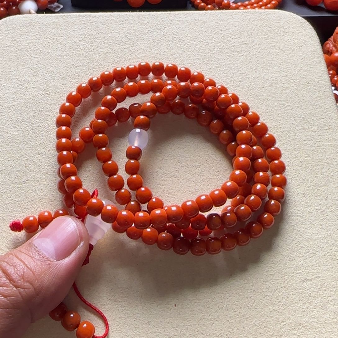 南红玛瑙手链未镶嵌冷水河5.7mm